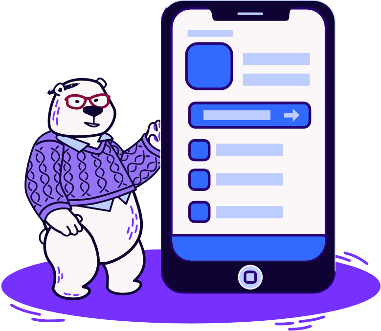 UX bear illustration
